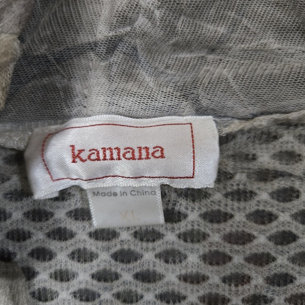 Kamana Womens XL Kimono Open Cardigan Long Floral Lightweight Browns Boho Mature - Picture 3 of 9